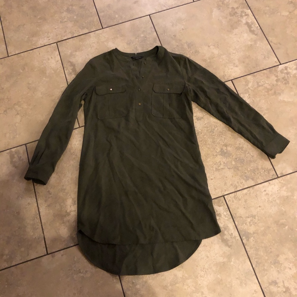Olive green T-shirt dress never worn